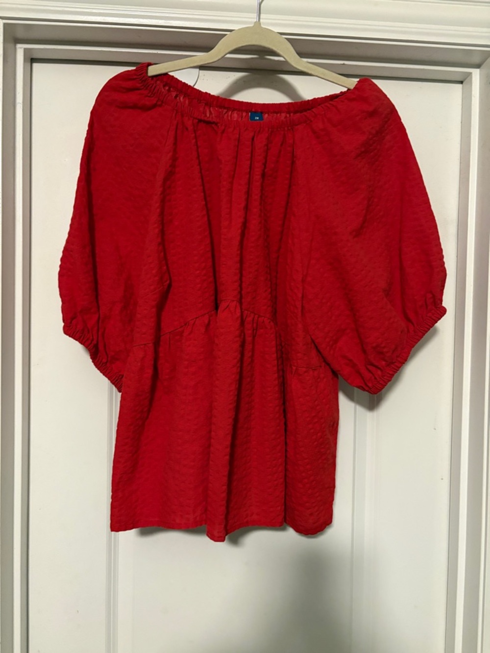 Red Women's Old Navy Peplum Top